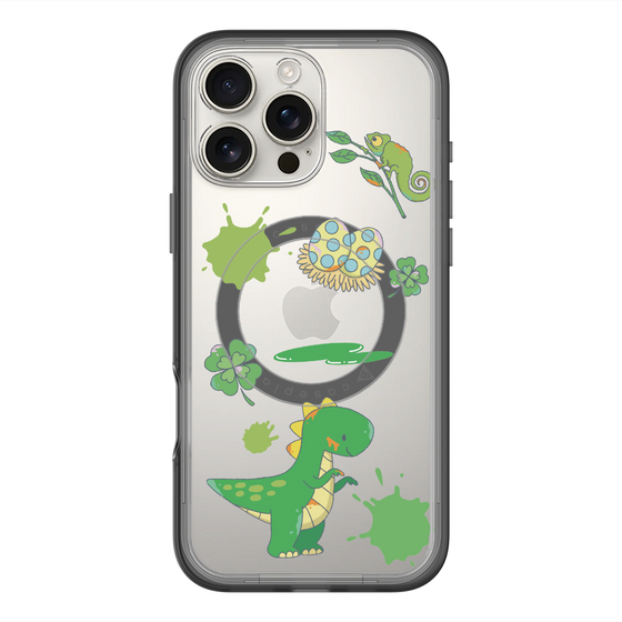 スリムプロテクションプレミアムケース with MagSafe［ DRAWING PAPER Green ］