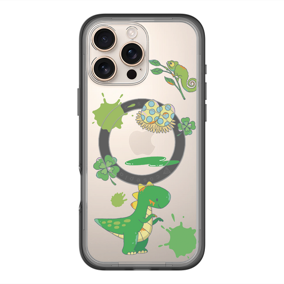 スリムプロテクションプレミアムケース with MagSafe［ DRAWING PAPER Green ］