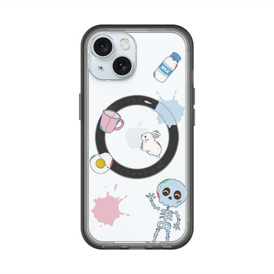 スリムプロテクションプレミアムケース with MagSafe［ DRAWING PAPER White ］
