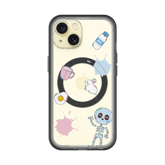 スリムプロテクションプレミアムケース with MagSafe［ DRAWING PAPER White ］
