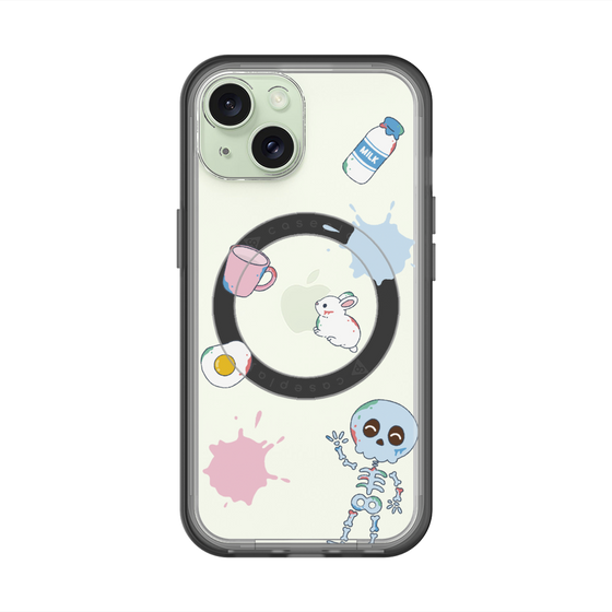 スリムプロテクションプレミアムケース with MagSafe［ DRAWING PAPER White ］