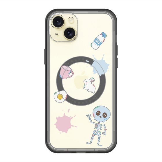 スリムプロテクションプレミアムケース with MagSafe［ DRAWING PAPER White ］