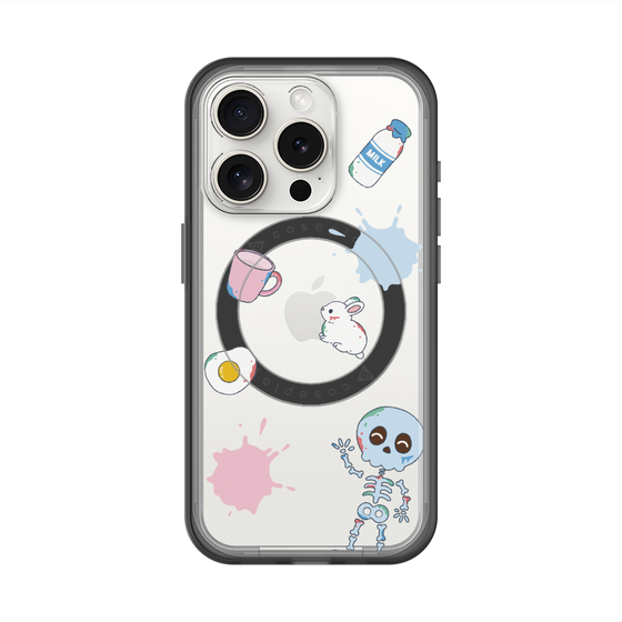 スリムプロテクションプレミアムケース with MagSafe［ DRAWING PAPER White ］