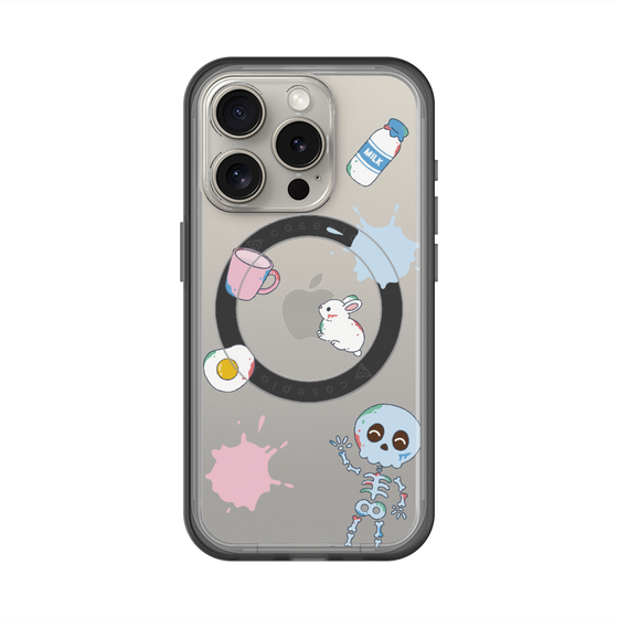 スリムプロテクションプレミアムケース with MagSafe［ DRAWING PAPER White ］
