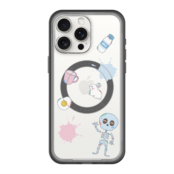 スリムプロテクションプレミアムケース with MagSafe［ DRAWING PAPER White ］