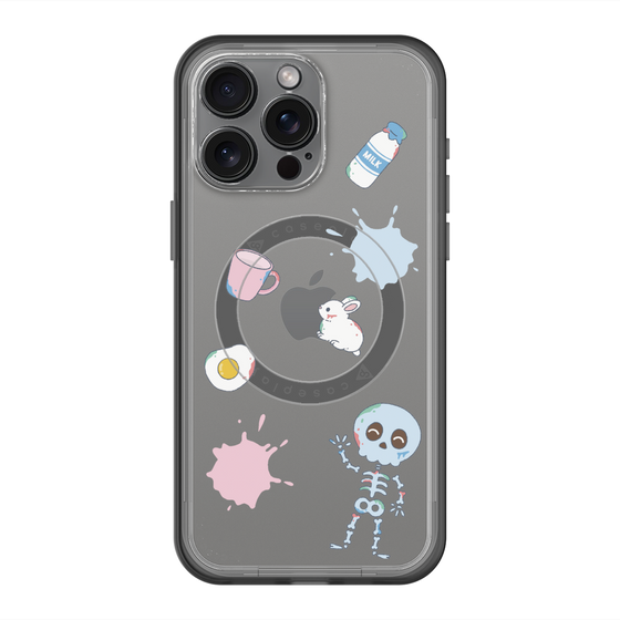 スリムプロテクションプレミアムケース with MagSafe［ DRAWING PAPER White ］