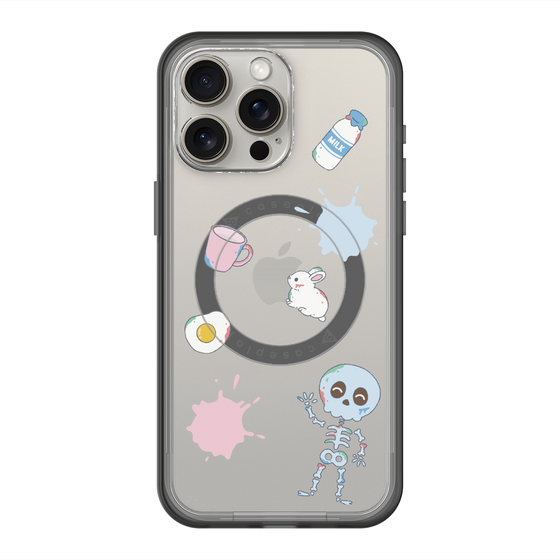 スリムプロテクションプレミアムケース with MagSafe［ DRAWING PAPER White ］