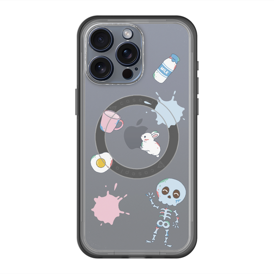 スリムプロテクションプレミアムケース with MagSafe［ DRAWING PAPER White ］