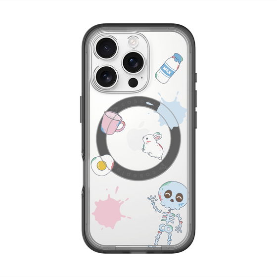 スリムプロテクションプレミアムケース with MagSafe［ DRAWING PAPER White ］