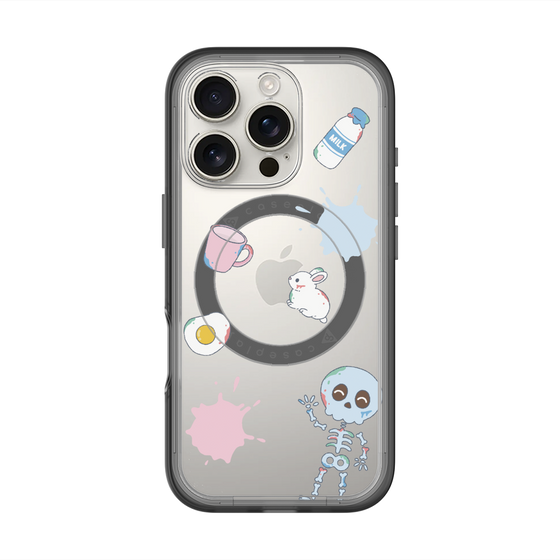 スリムプロテクションプレミアムケース with MagSafe［ DRAWING PAPER White ］
