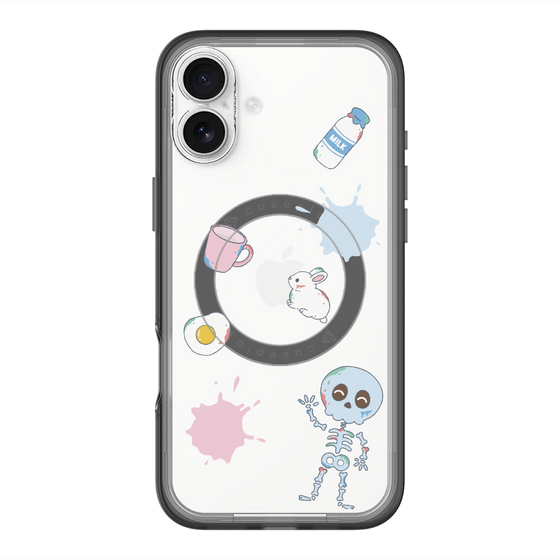 スリムプロテクションプレミアムケース with MagSafe［ DRAWING PAPER White ］