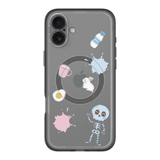 スリムプロテクションプレミアムケース with MagSafe［ DRAWING PAPER White ］