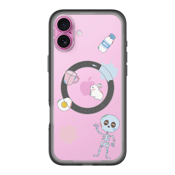 スリムプロテクションプレミアムケース with MagSafe［ DRAWING PAPER White ］