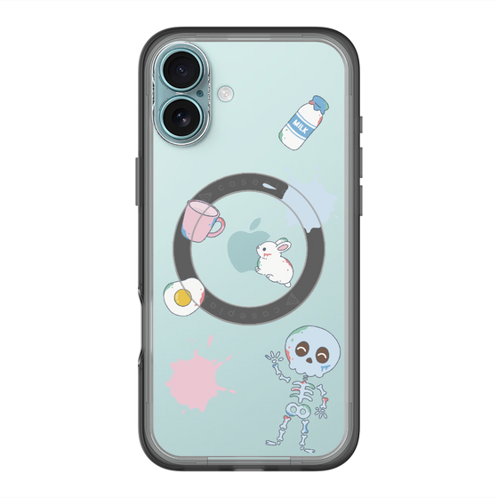 スリムプロテクションプレミアムケース with MagSafe［ DRAWING PAPER White ］