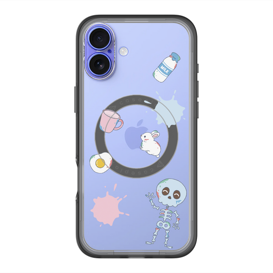 スリムプロテクションプレミアムケース with MagSafe［ DRAWING PAPER White ］