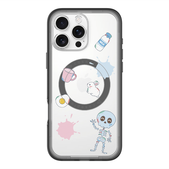スリムプロテクションプレミアムケース with MagSafe［ DRAWING PAPER White ］