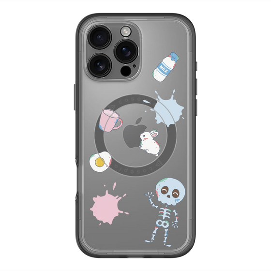 スリムプロテクションプレミアムケース with MagSafe［ DRAWING PAPER White ］