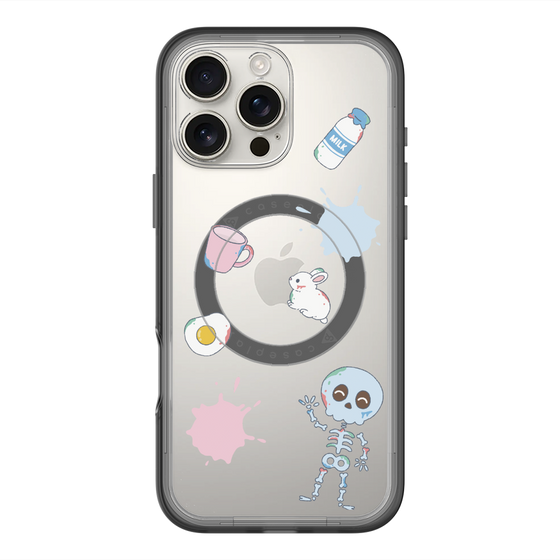 スリムプロテクションプレミアムケース with MagSafe［ DRAWING PAPER White ］