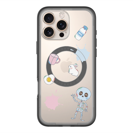 スリムプロテクションプレミアムケース with MagSafe［ DRAWING PAPER White ］