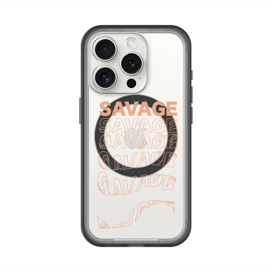 スリムプロテクションプレミアムケース with MagSafe［ SAVAGE Orange ］