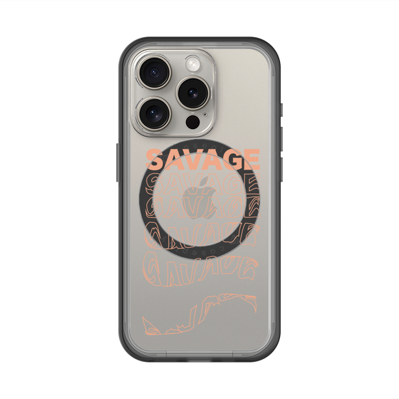 スリムプロテクションプレミアムケース with MagSafe［ SAVAGE Orange ］