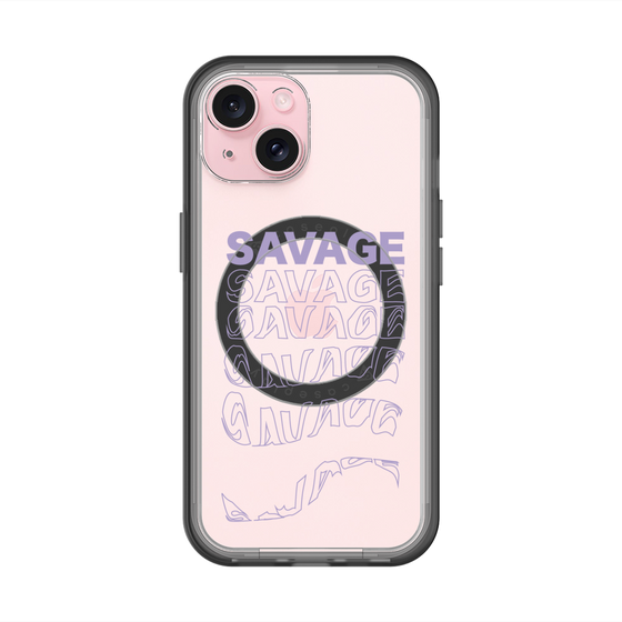 スリムプロテクションプレミアムケース with MagSafe［ SAVAGE Purple ］