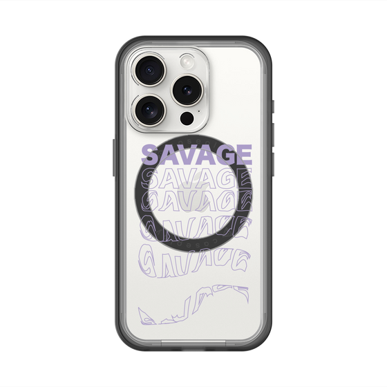 スリムプロテクションプレミアムケース with MagSafe［ SAVAGE Purple ］