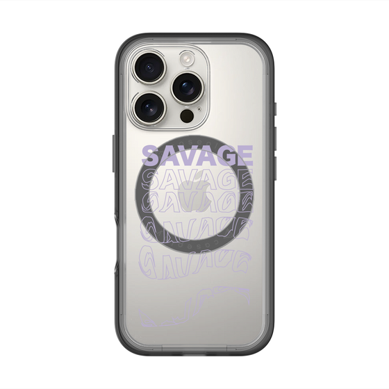スリムプロテクションプレミアムケース with MagSafe［ SAVAGE Purple ］