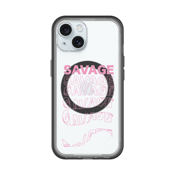 スリムプロテクションプレミアムケース with MagSafe［ SAVAGE Pink ］