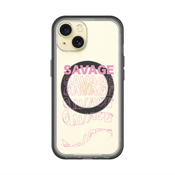 スリムプロテクションプレミアムケース with MagSafe［ SAVAGE Pink ］