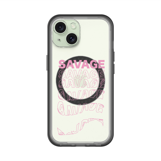 スリムプロテクションプレミアムケース with MagSafe［ SAVAGE Pink ］