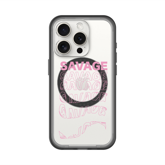 スリムプロテクションプレミアムケース with MagSafe［ SAVAGE Pink ］