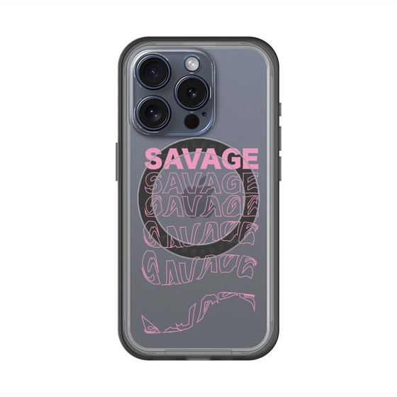 スリムプロテクションプレミアムケース with MagSafe［ SAVAGE Pink ］
