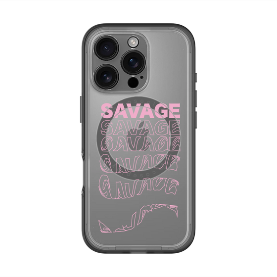 スリムプロテクションプレミアムケース with MagSafe［ SAVAGE Pink ］