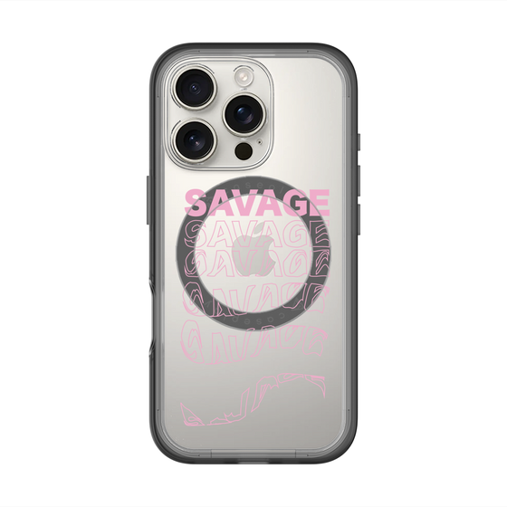スリムプロテクションプレミアムケース with MagSafe［ SAVAGE Pink ］