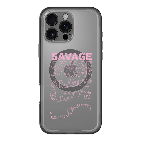 スリムプロテクションプレミアムケース with MagSafe［ SAVAGE Pink ］