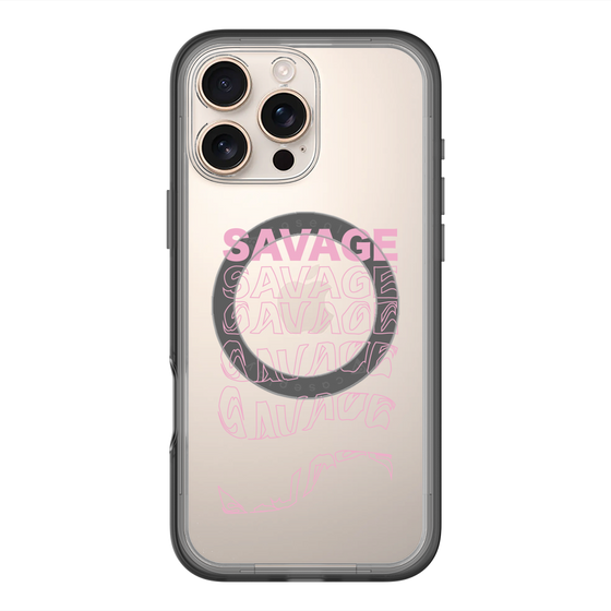 スリムプロテクションプレミアムケース with MagSafe［ SAVAGE Pink ］