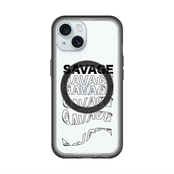 スリムプロテクションプレミアムケース with MagSafe［ SAVAGE Black ］