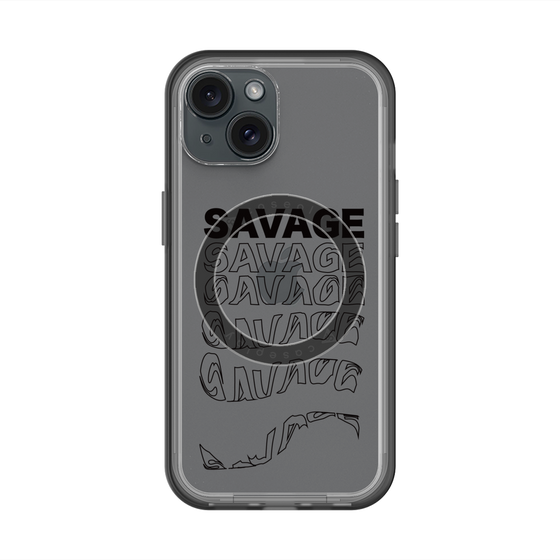 スリムプロテクションプレミアムケース with MagSafe［ SAVAGE Black ］