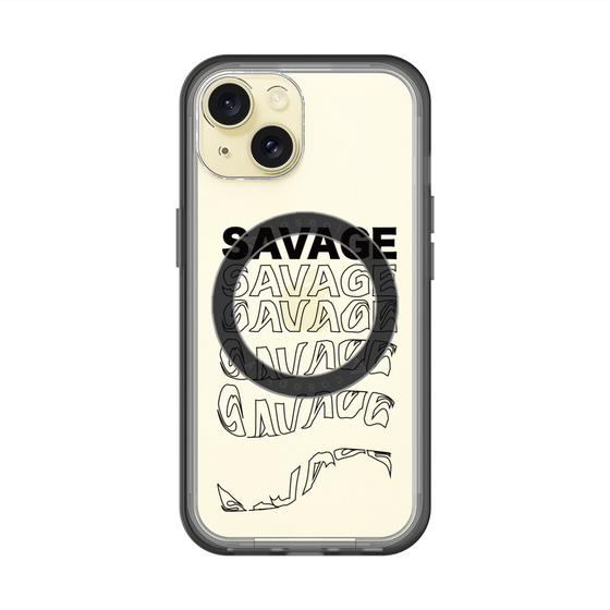 スリムプロテクションプレミアムケース with MagSafe［ SAVAGE Black ］