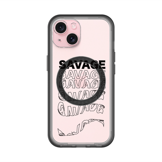 スリムプロテクションプレミアムケース with MagSafe［ SAVAGE Black ］