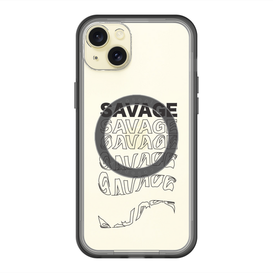 スリムプロテクションプレミアムケース with MagSafe［ SAVAGE Black ］