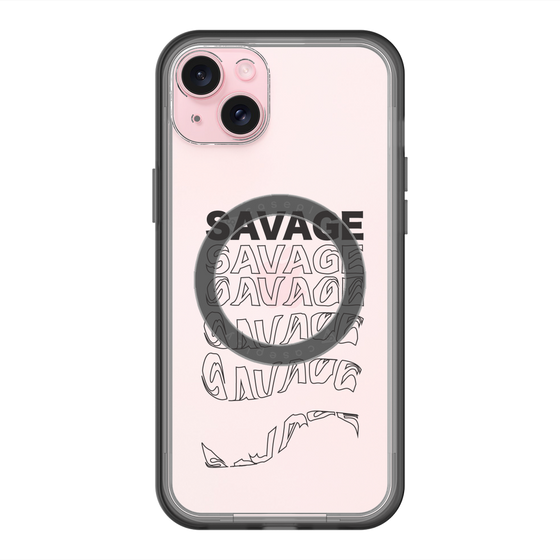 スリムプロテクションプレミアムケース with MagSafe［ SAVAGE Black ］