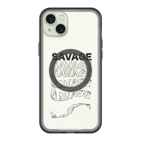 スリムプロテクションプレミアムケース with MagSafe［ SAVAGE Black ］