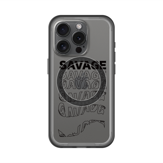 スリムプロテクションプレミアムケース with MagSafe［ SAVAGE Black ］