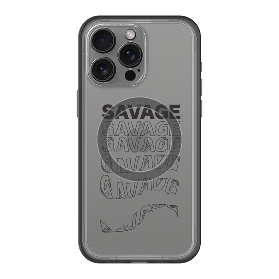 スリムプロテクションプレミアムケース with MagSafe［ SAVAGE Black ］