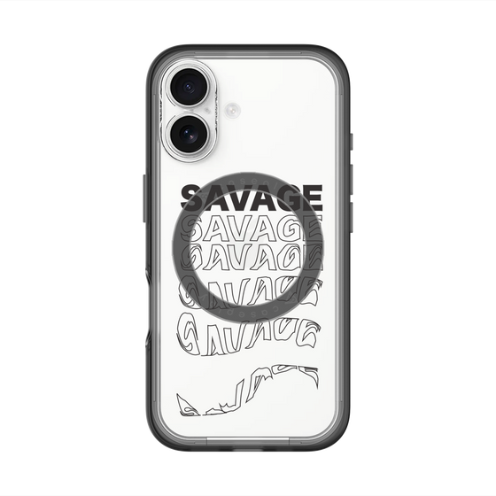 スリムプロテクションプレミアムケース with MagSafe［ SAVAGE Black ］