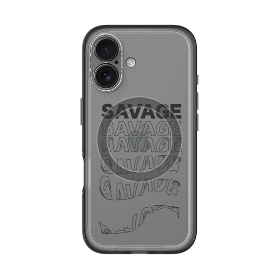 スリムプロテクションプレミアムケース with MagSafe［ SAVAGE Black ］