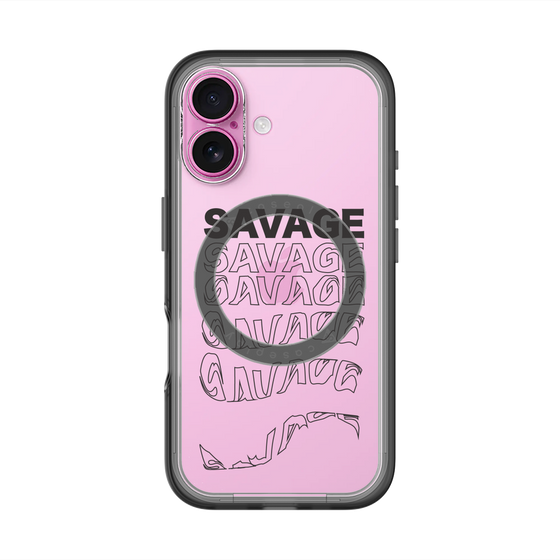 スリムプロテクションプレミアムケース with MagSafe［ SAVAGE Black ］