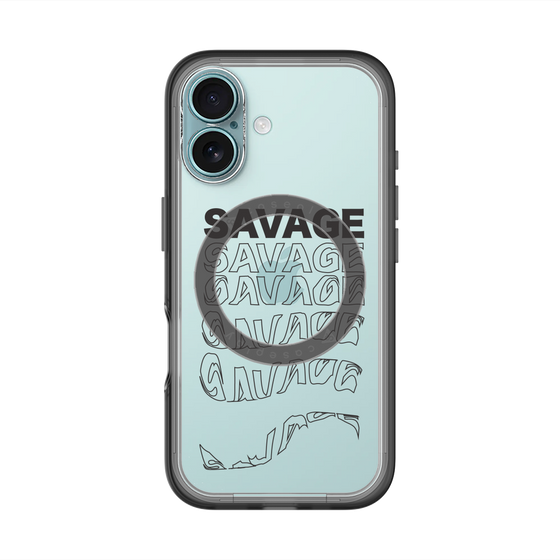 スリムプロテクションプレミアムケース with MagSafe［ SAVAGE Black ］